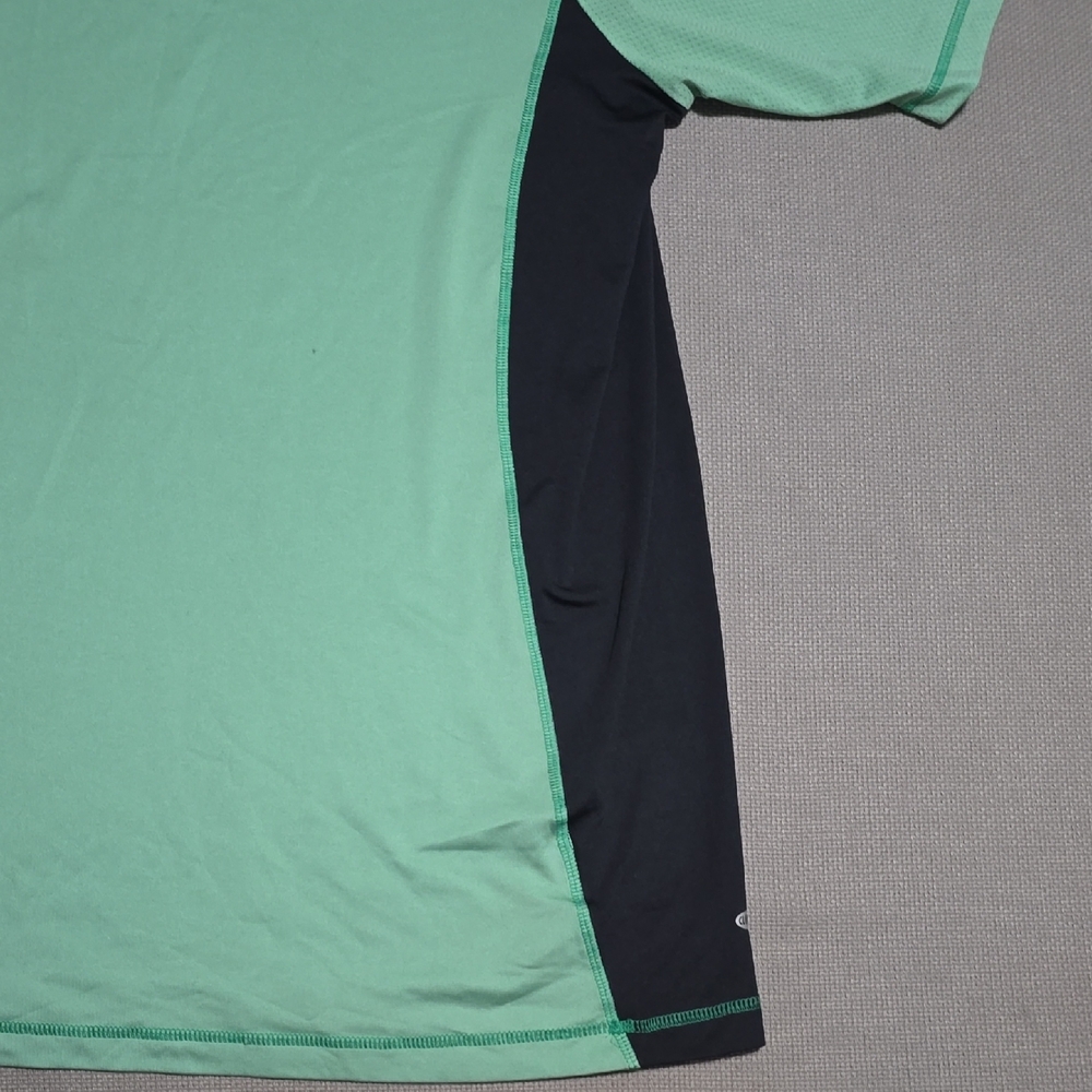 Adidas Polo T-Shirt 1/4 Zip Green Black Mens Size XXL Activewear Sport Jersey - Picture 2 of 16
